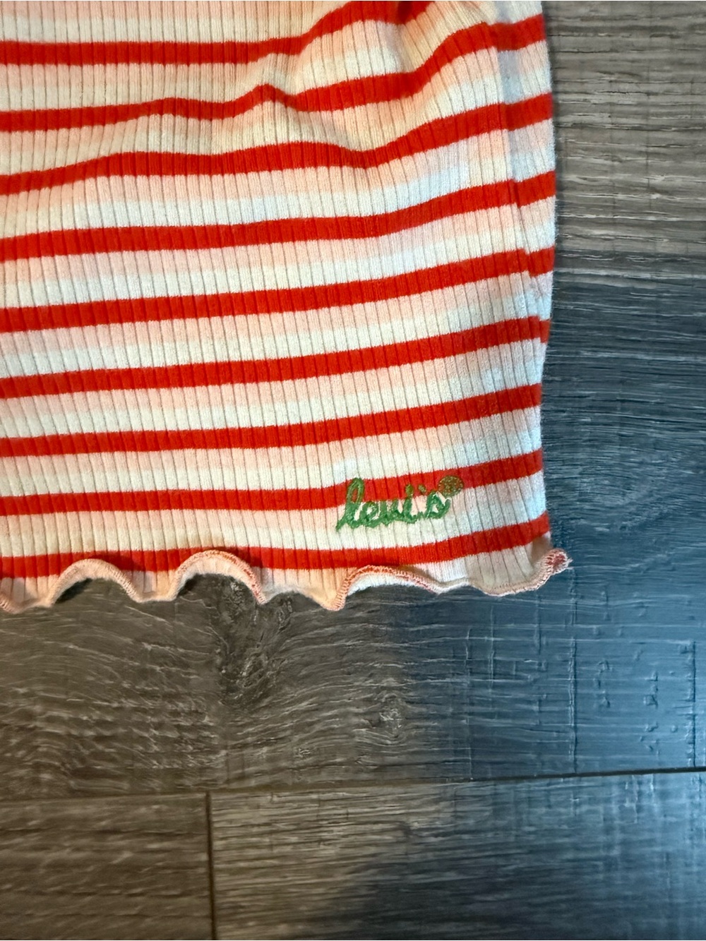 Levi Striped Square-Neck Ribbed Top - Picture 2 of 3